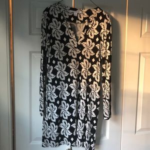 DVF Black and White Dress